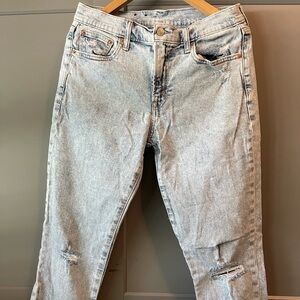 GAP Light Gray girlfriend mid rise jeans